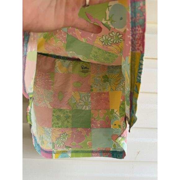 Lily Pulitzer Swim Skirt Cover Up Patchwork Floral Women’s Size Large Summer - Picture 4 of 9